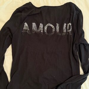 Zadig & Voltaire Black Long Sleeve T-Shirt S S